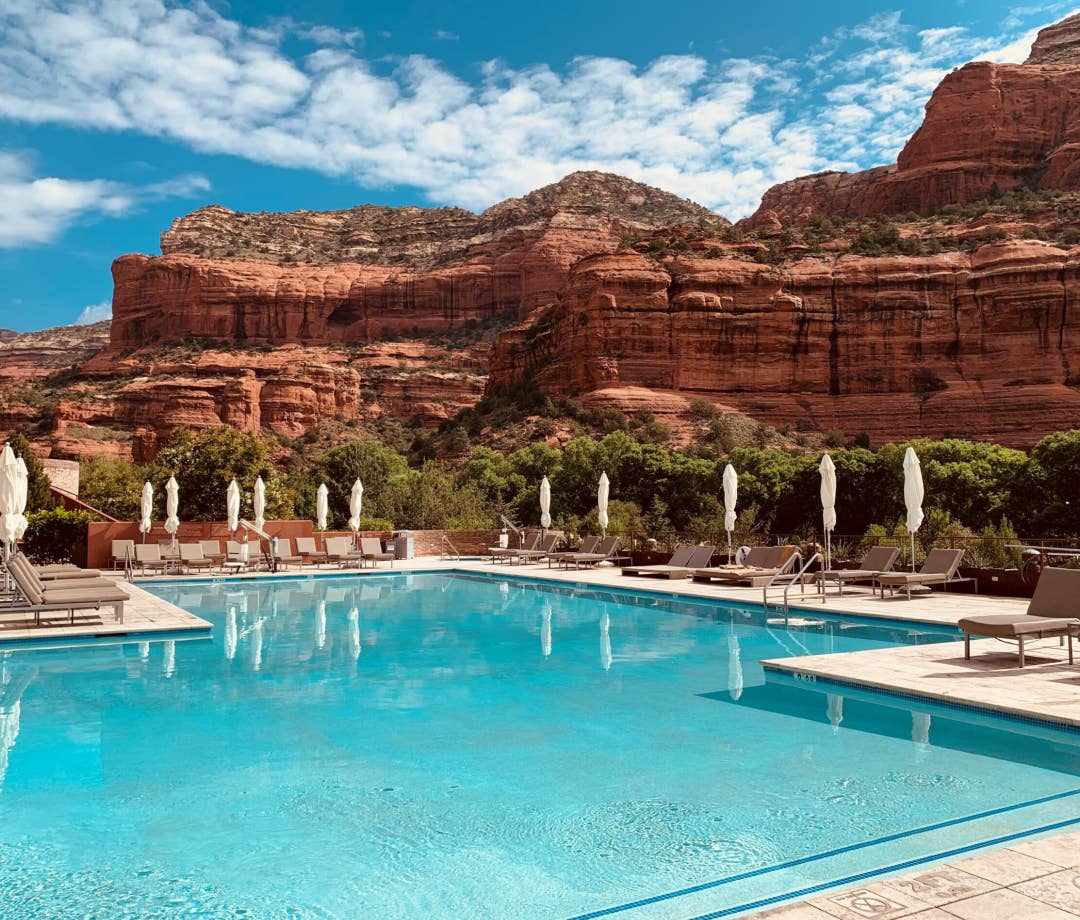 Outdoor pools at Enchantment Resort, Sedona, Arizona.