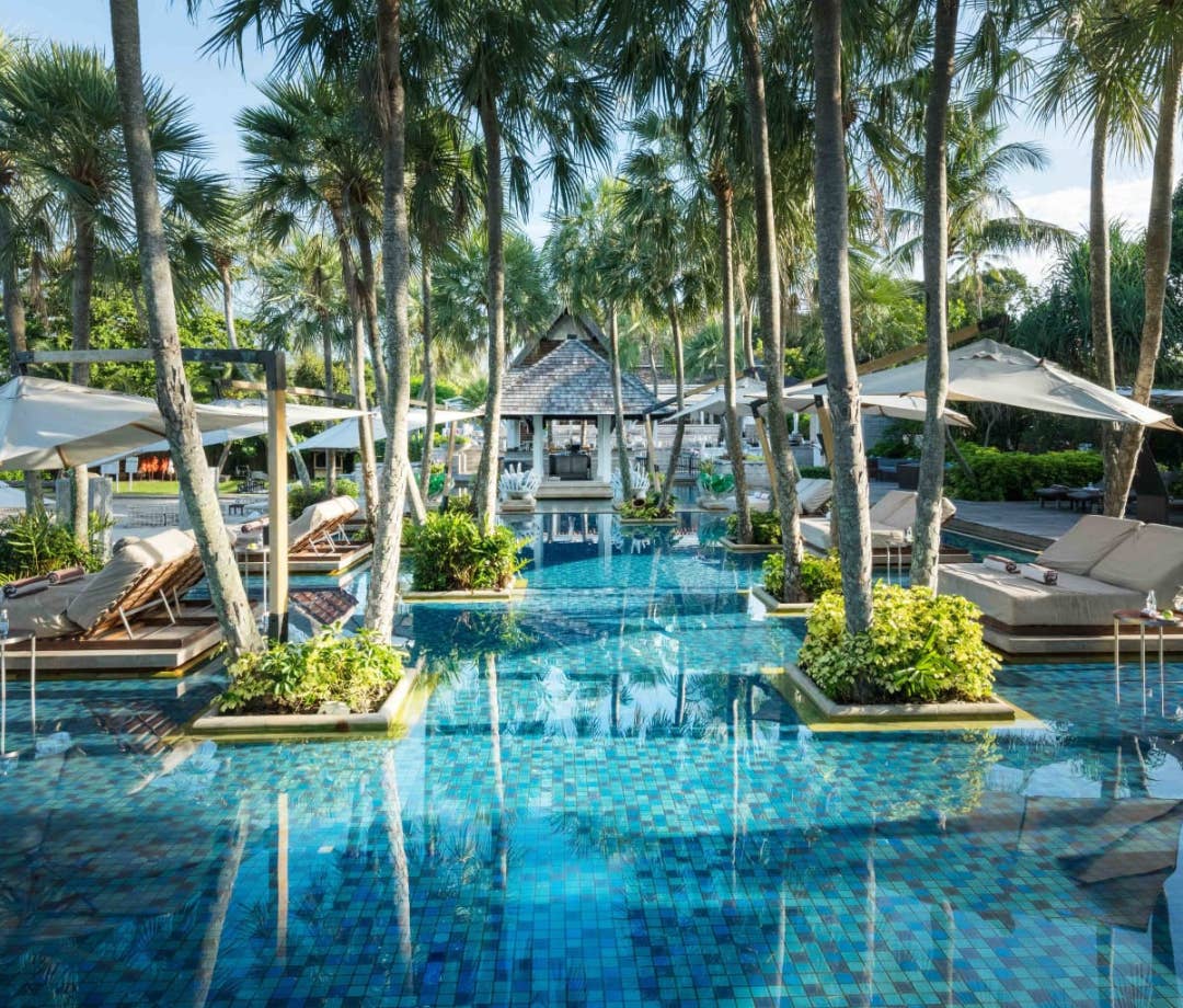 Outdoor pool at Anantara Mai Khao Villas, Phuket, Thailand,