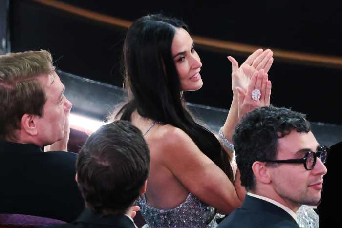 Demi Moore, Jack Antonoff at the 97th Oscars held at the Dolby Theatre on March 2, 2025 in Hollywood, California. (Photo by Rich Polk/Penske Media via Getty Images)