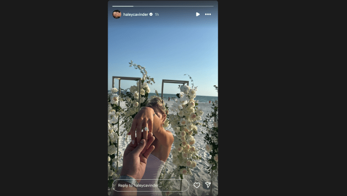 Haley Cavinder engagement photo.