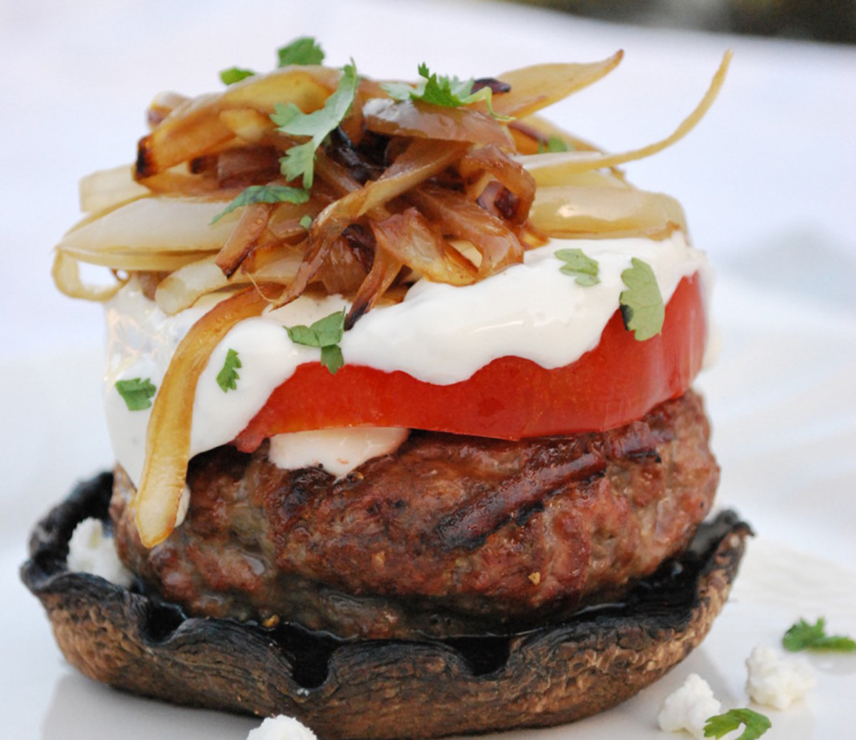 How to Make a Lamb Burger with Goat Cheese Mayo and Grilled Onions