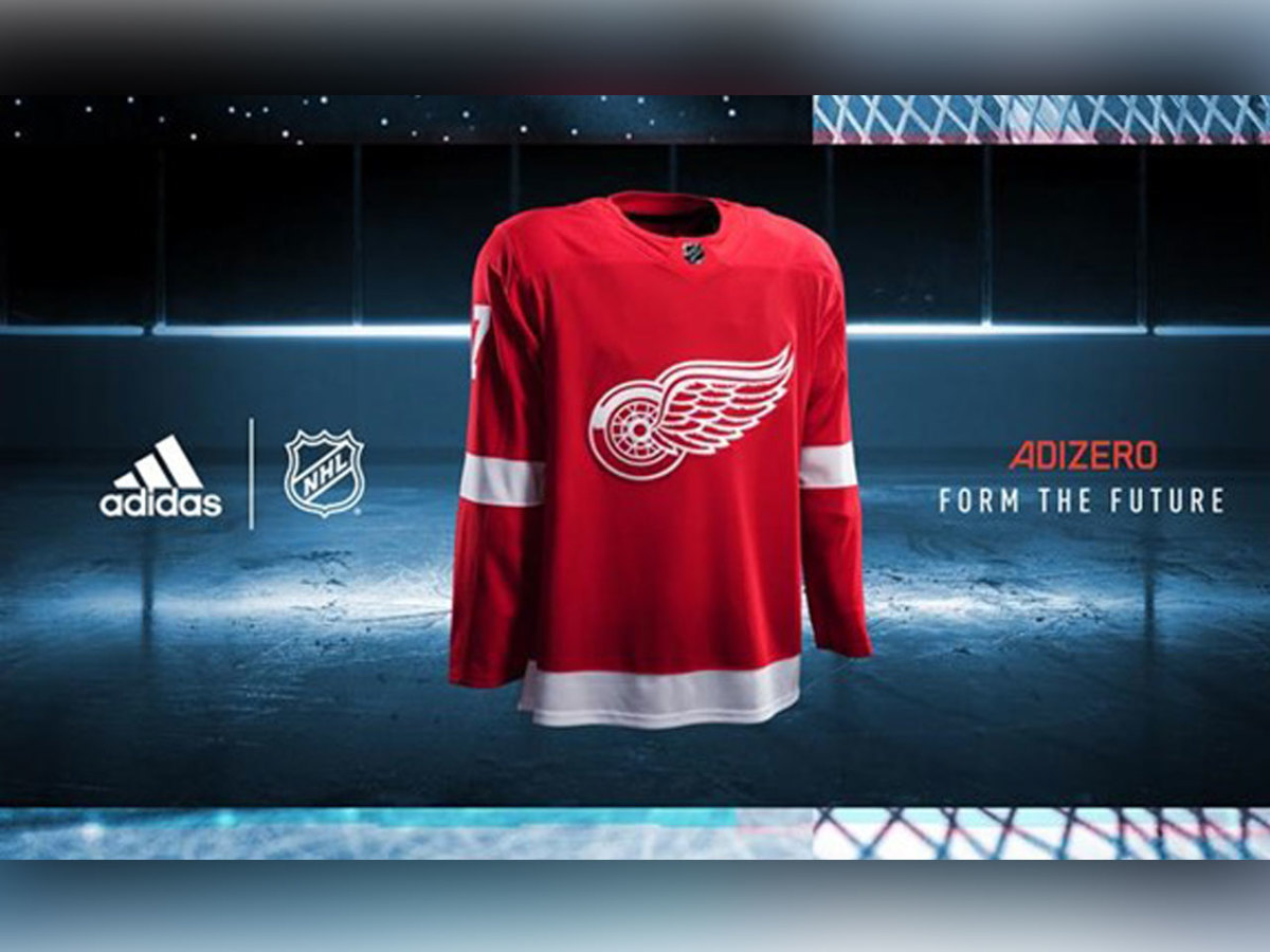  adidas Red Wings Away Authentic Pro Jersey - Men's Hockey 44  White/Red : Sports & Outdoors
