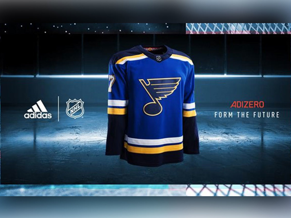 Adidas St Louis Blues Mens Blue Home Authentic Hockey Jersey, Blue
