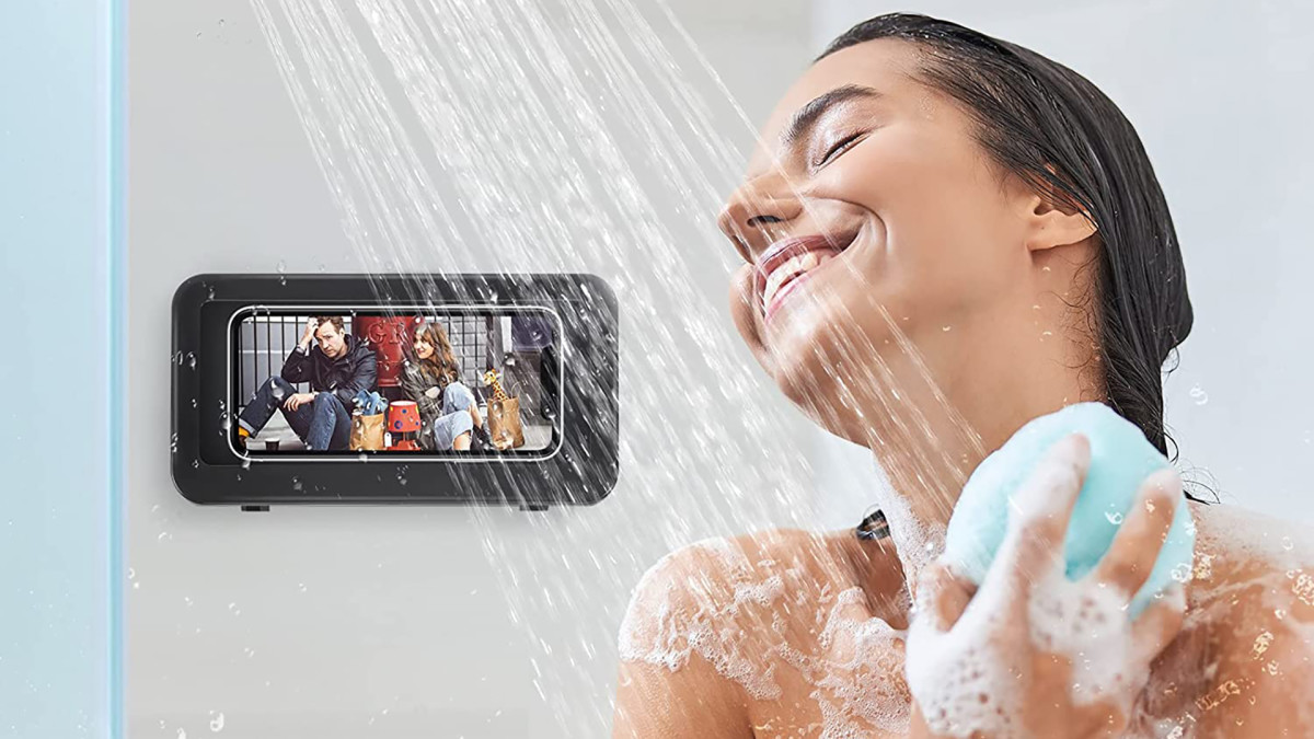 Phone holder for shower deals