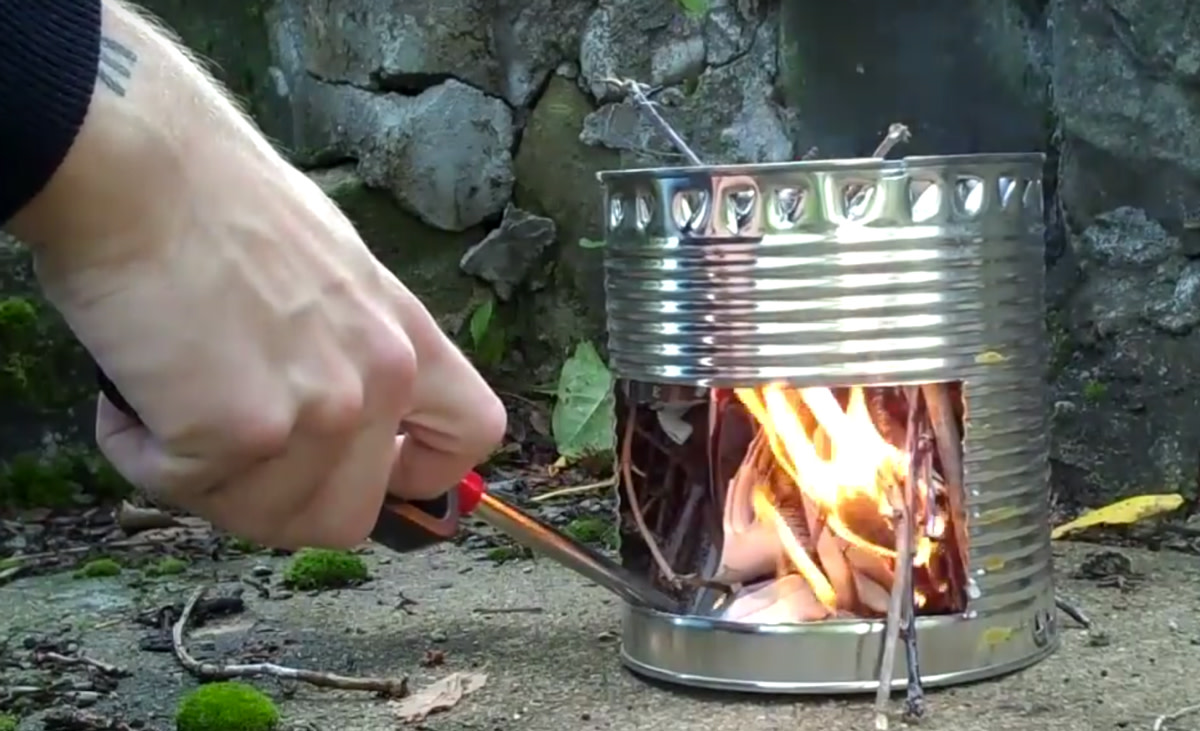 How to make a simple tin can stove while off the grid Men's Journal