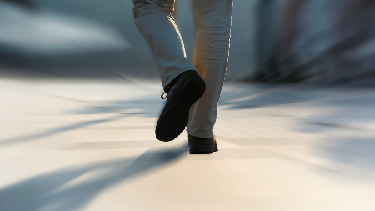 Man walking shoes top