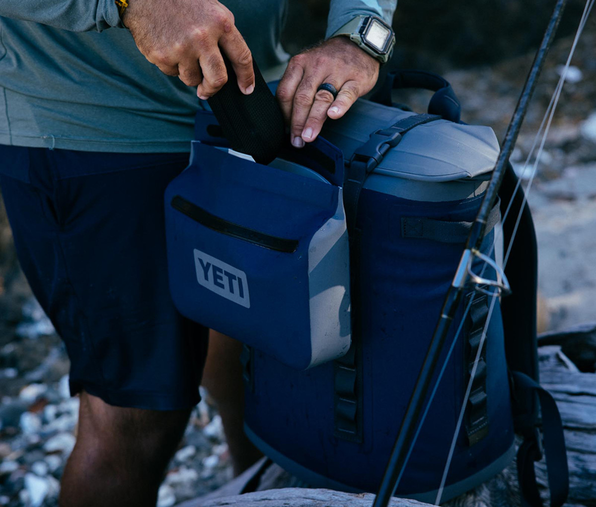 Yeti Sidekick Dry Storage Bag Blue Gray Water Resistant First