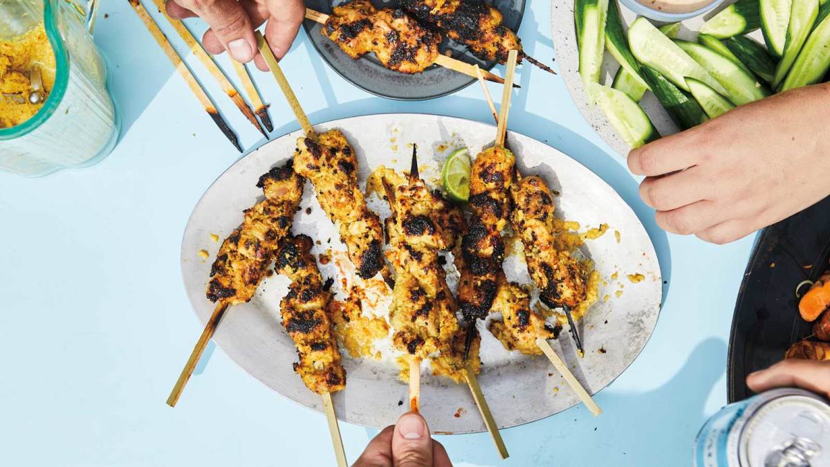 Recipe Malaysian Chicken Saté With Ginger, Turmeric, and Cumin Men's