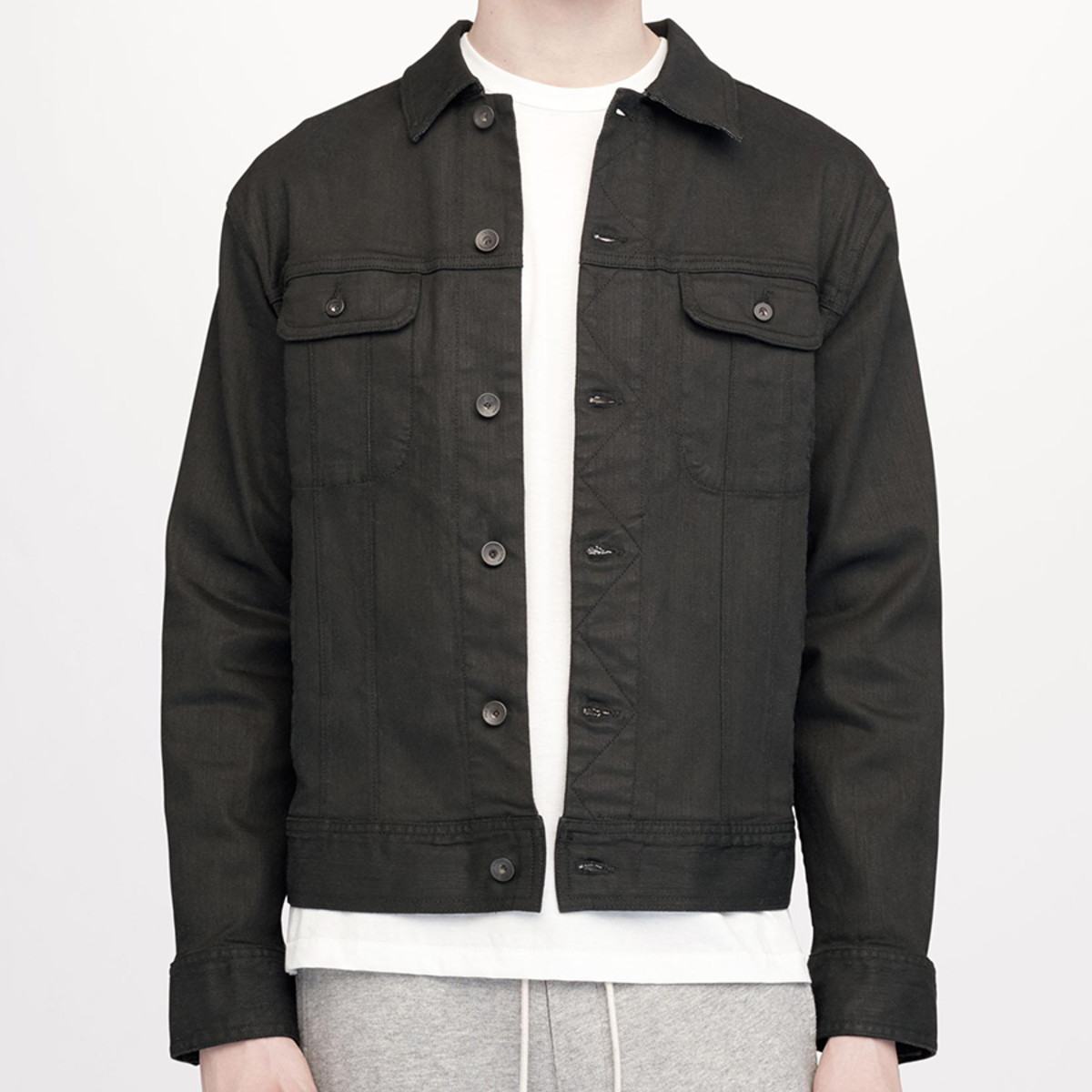 Rag and bone black sales denim jacket