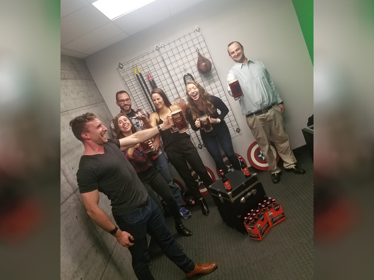 Watch Men's Fitness Editors Compete in Live Stein Hoisting Competition