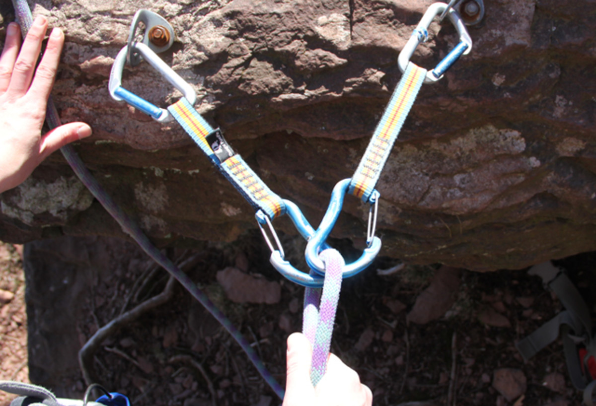 Rock Climbing Essentials How to Set a Bolted Top Rope Anchor Men's