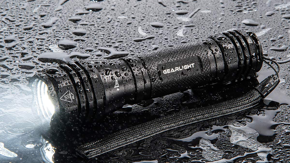 rechargeable gear light flashlight