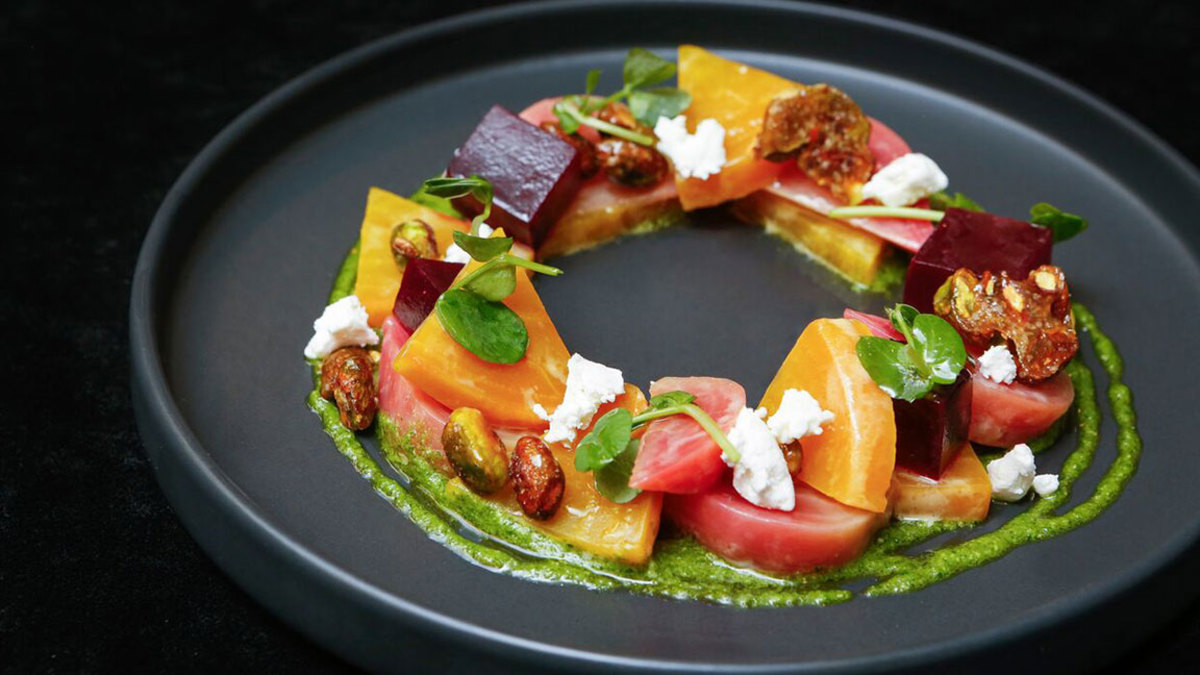 How to Make Beet Salad with Mint Pesto and Candied Pistachios Men's