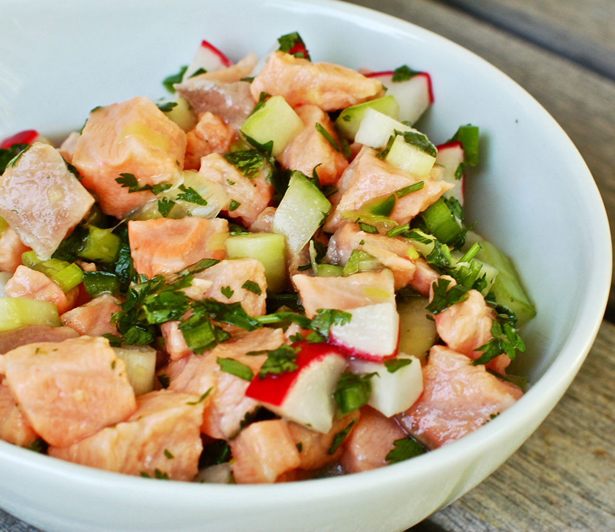 Recipe: How to Make Fresh Salmon Ceviche With Cucumbers and Radishes ...