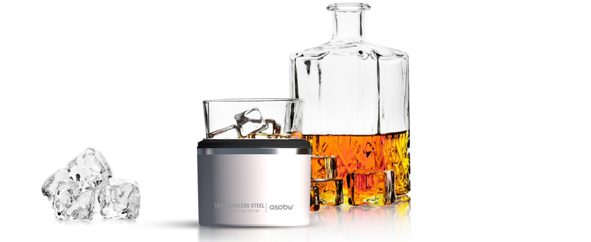 Asobu On The Rocks 10.5oz Stainless Steel And Glass Insulated