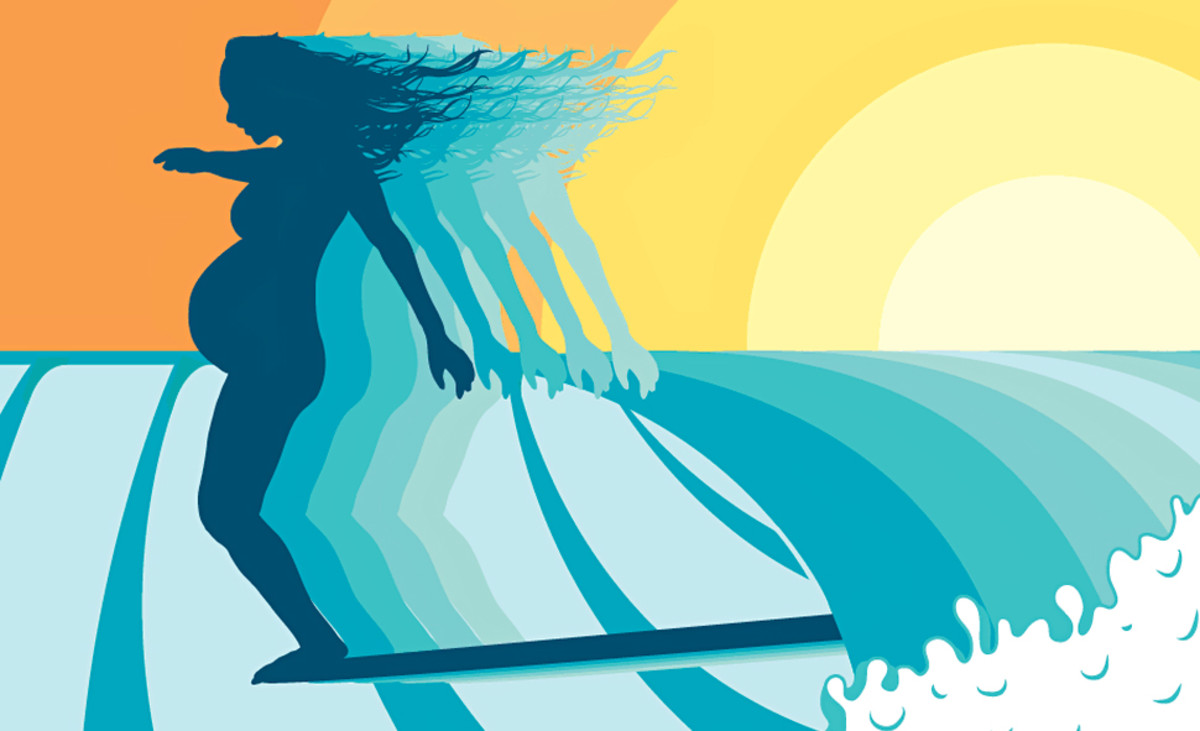 The Art of Surfing While Pregnant Men's Journal