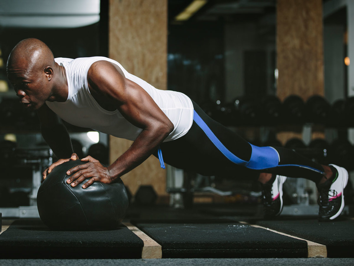 Close-Grip Medicine Ball Pushup