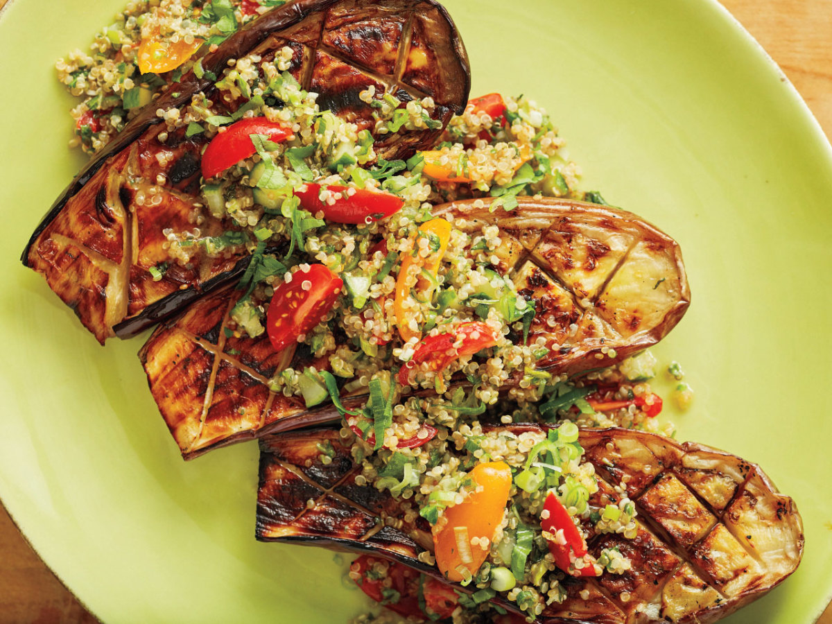 Recipe How to Make Bobby Flay's Grilled Eggplant with LemonHoney