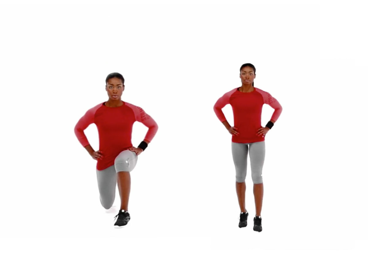 Leg lunge exercise deals