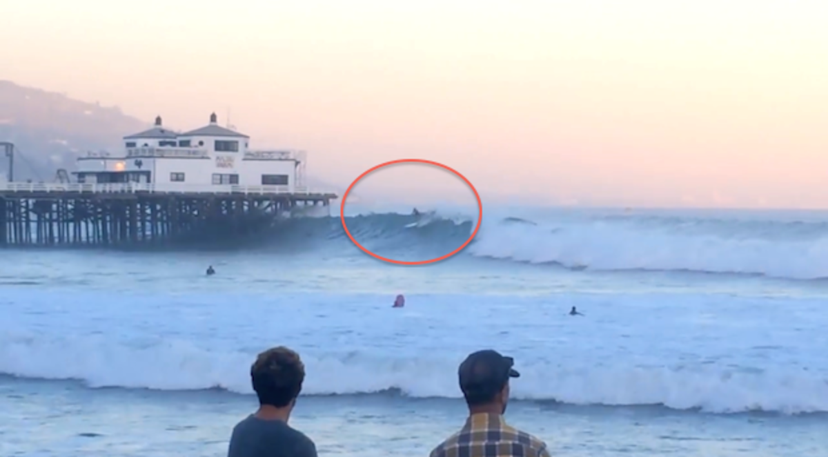 Laird Hamilton shoots Malibu Pier in epic surf Men's Journal