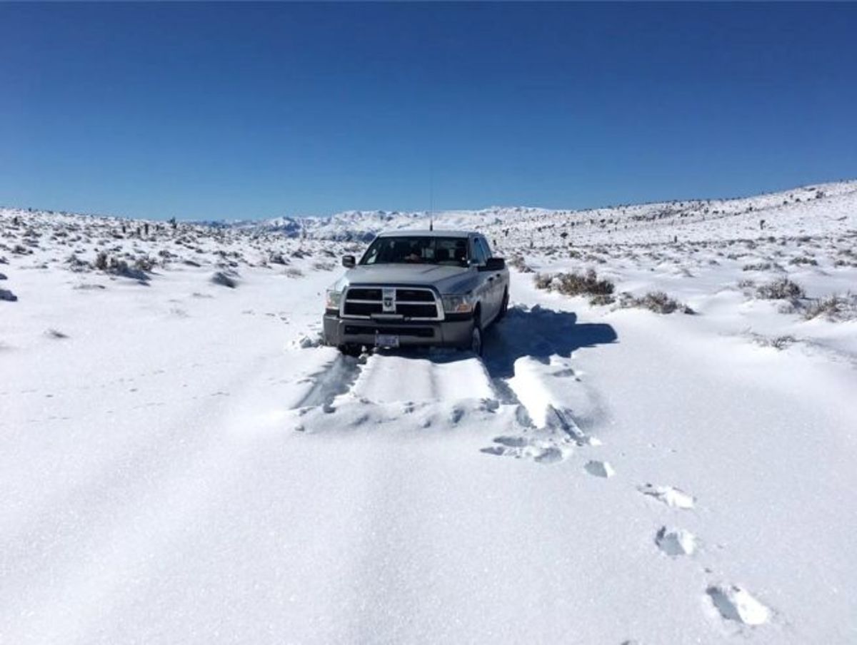 Death Valley visitor gets stuck in snow, survives overnight in