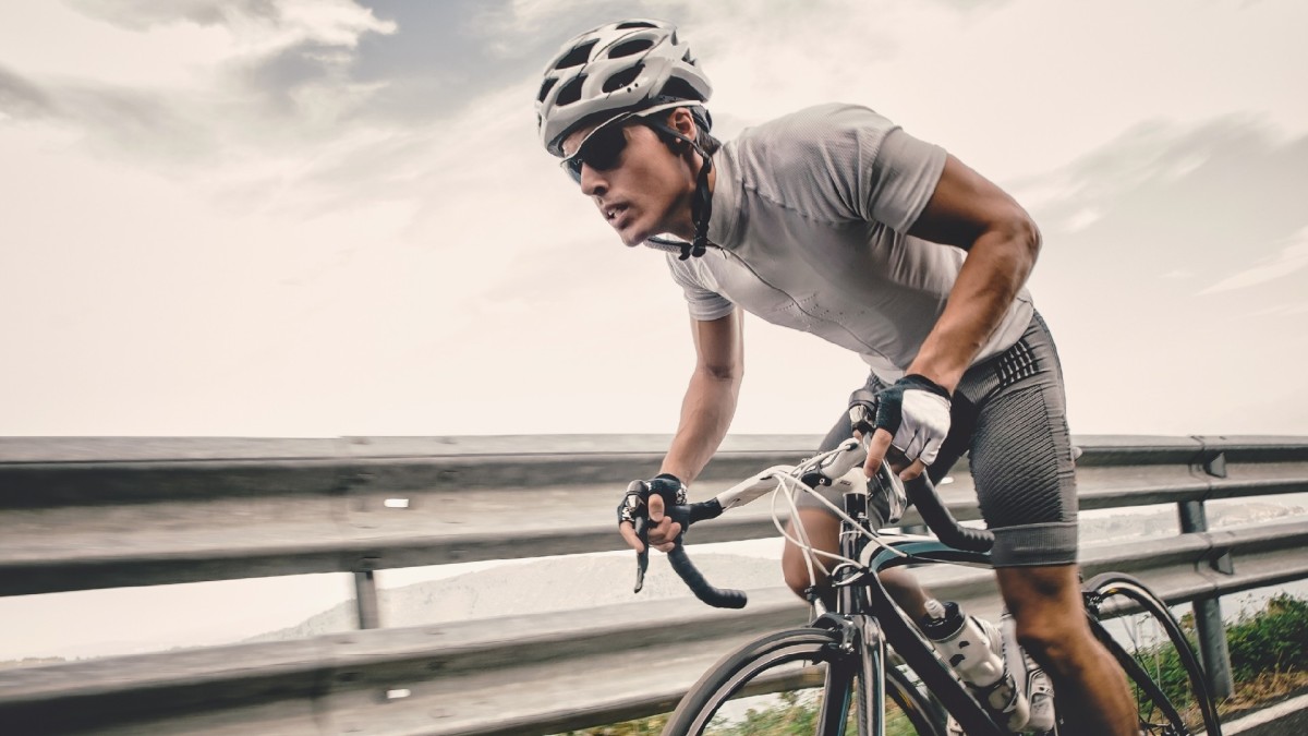 Riding a online road bike