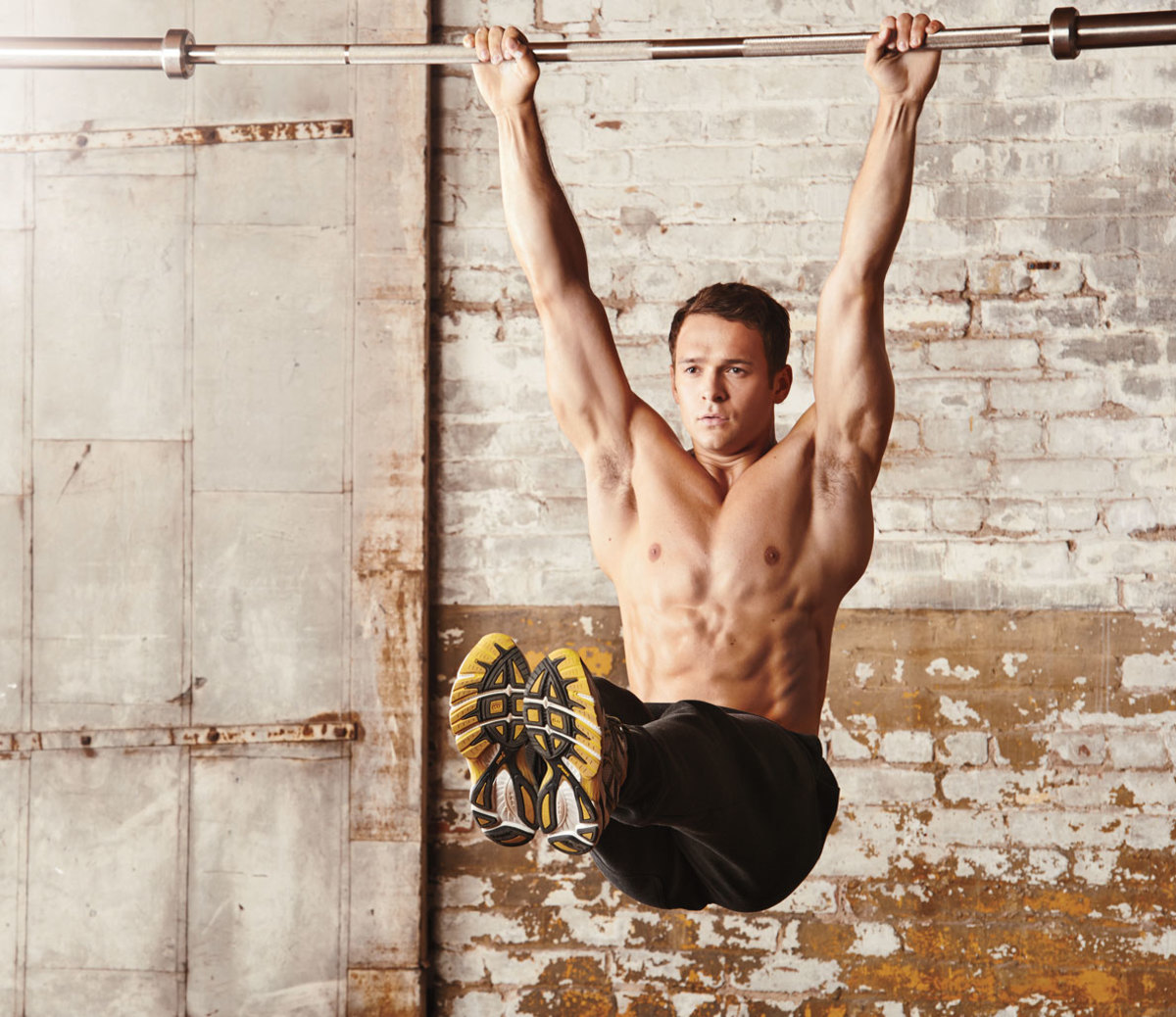 Men Over 40 Hanging Leg Raise Ab Workout for Core Strength