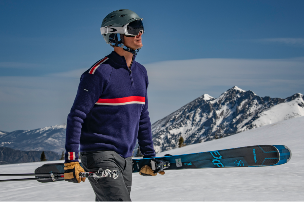 Upgrade your boring ski jacket with a cool vintage-inspired ski sweater like one of these.
