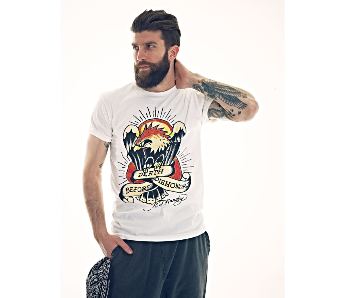 Ed Hardy Unisex relaxed tshirt in washed black with LA tiger graphic  ASOS