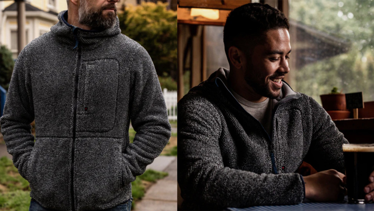 Sherpa fleece sales hooded jacket