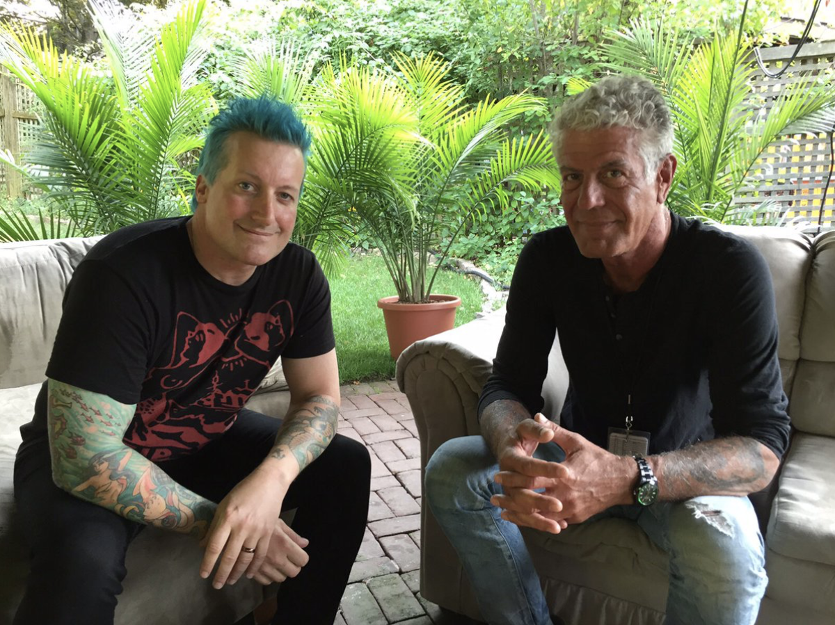 Anthony Bourdain and Tre Cool