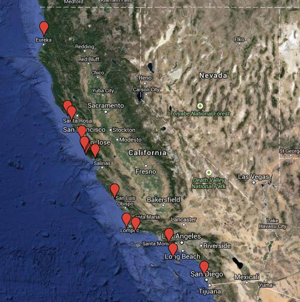 Shark Attack Map California