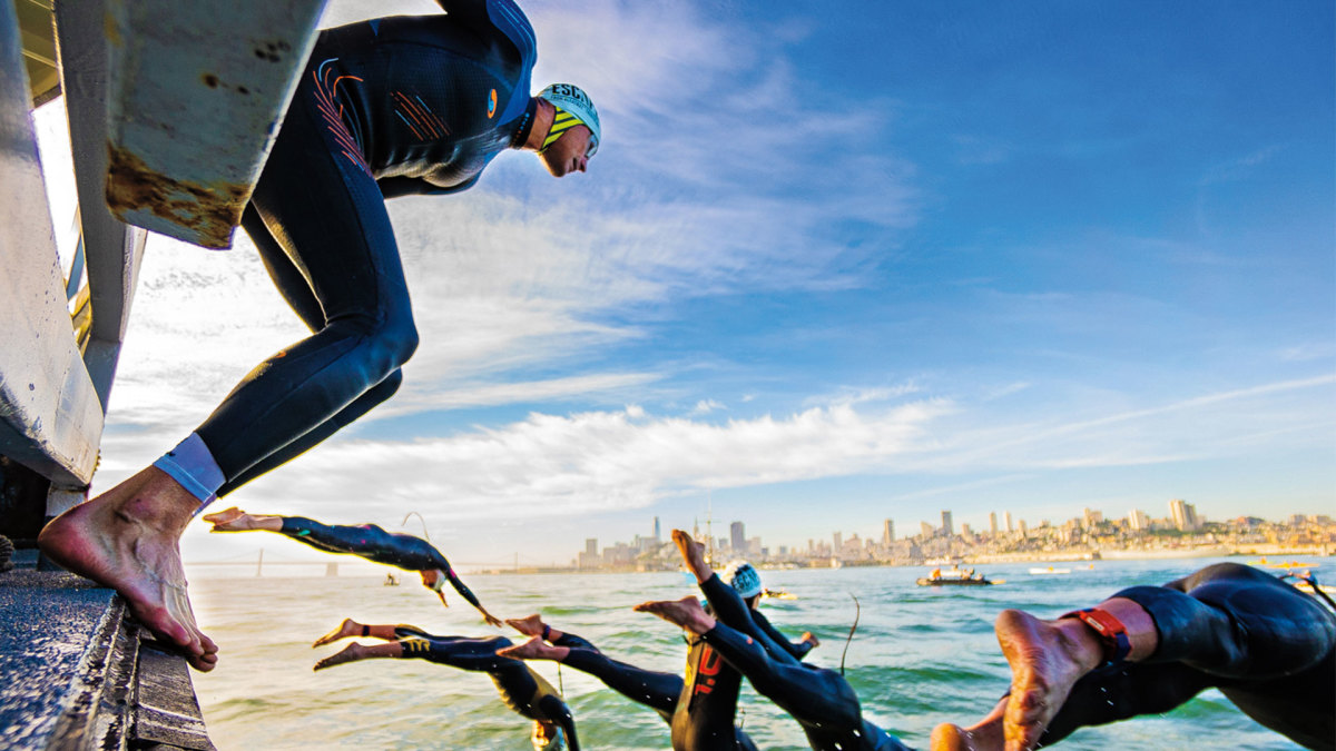 Escape From Alcatraz Triathlon A Grueling Race to SwimBikeRun Men