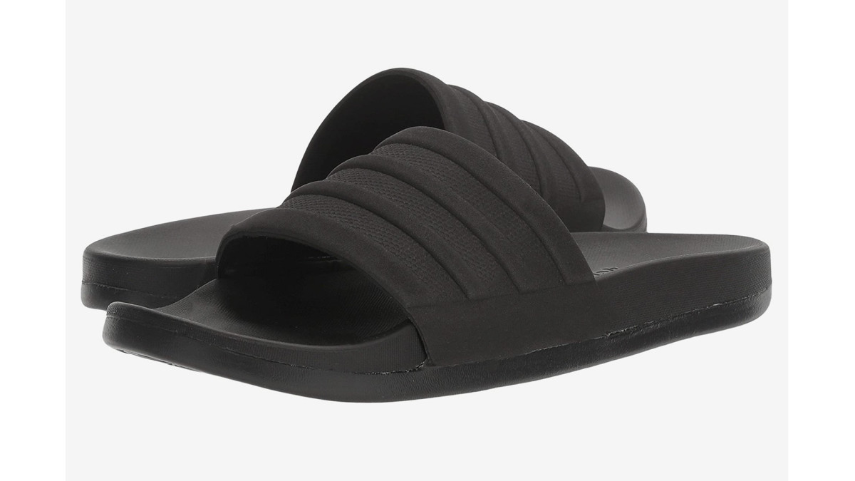 adidas Womens Adilette Aqua Slide Sandal  B  SoftMoccom