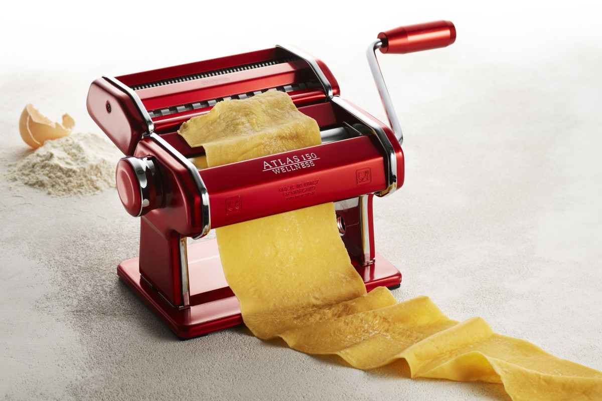 Marcato Atlas 150 Pasta Machine with Attachment, Made In Italy w