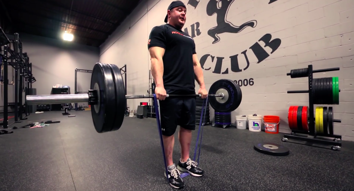 Barbell for resistance bands sales