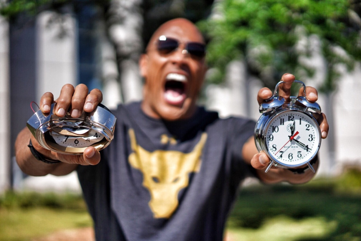 The Rock Clock is Dwayne Johnson's New App Men's Journal