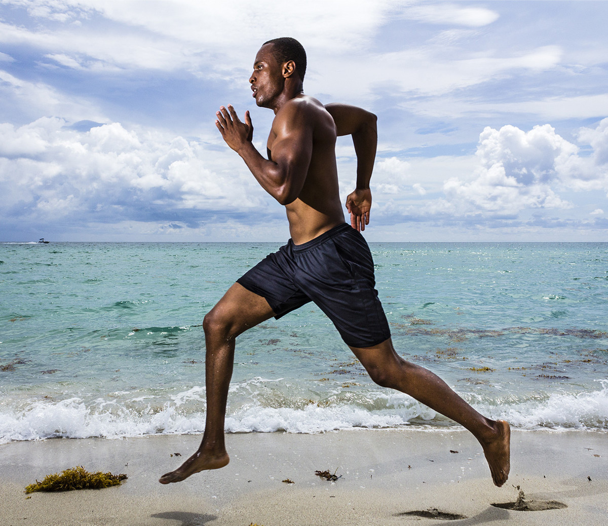 Running on beach barefoot sale