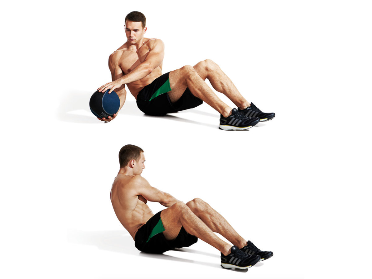 Medicine Ball Ab Workout: Russian Twist, Plank, Crunch, and More