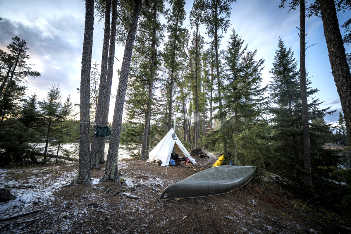 How to Winter Camp With a Canvas Hot Tent and Wood Stove Men s