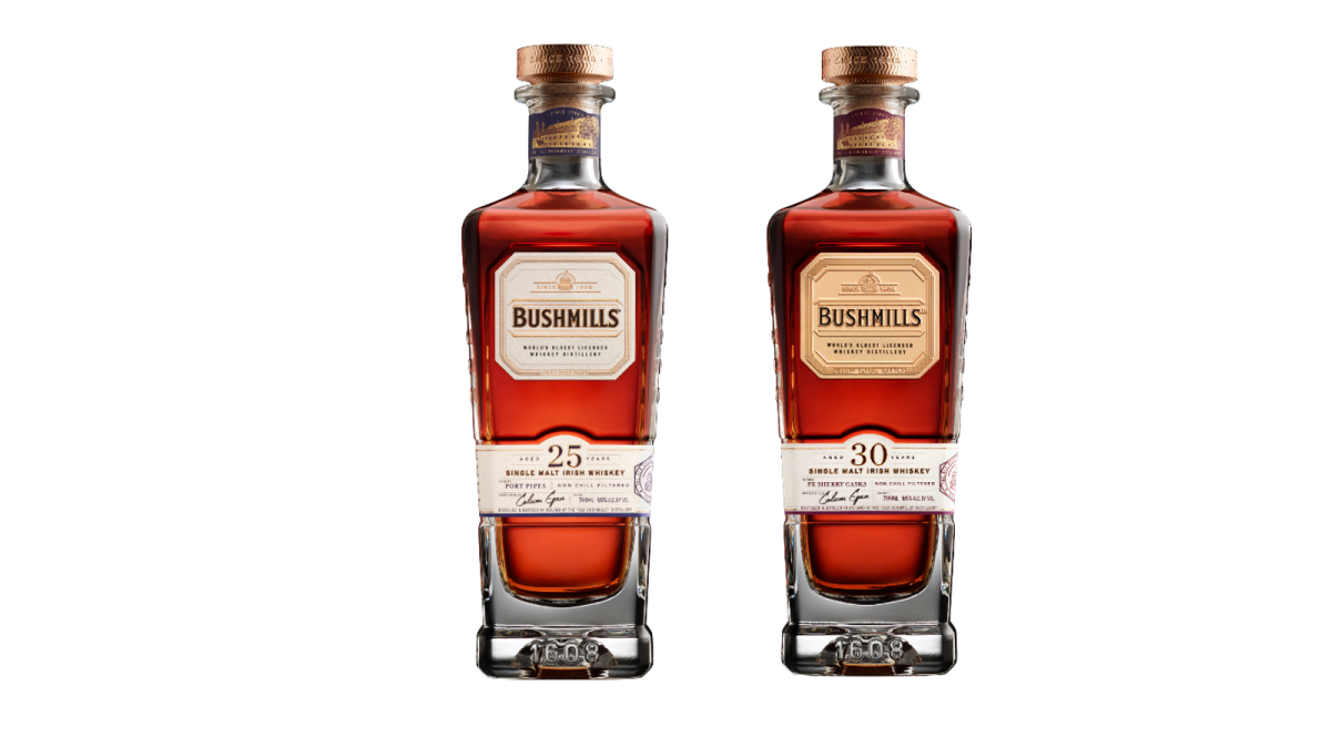 2. Bottles of Bushmills 25-Year-Old and 30-Year-Old