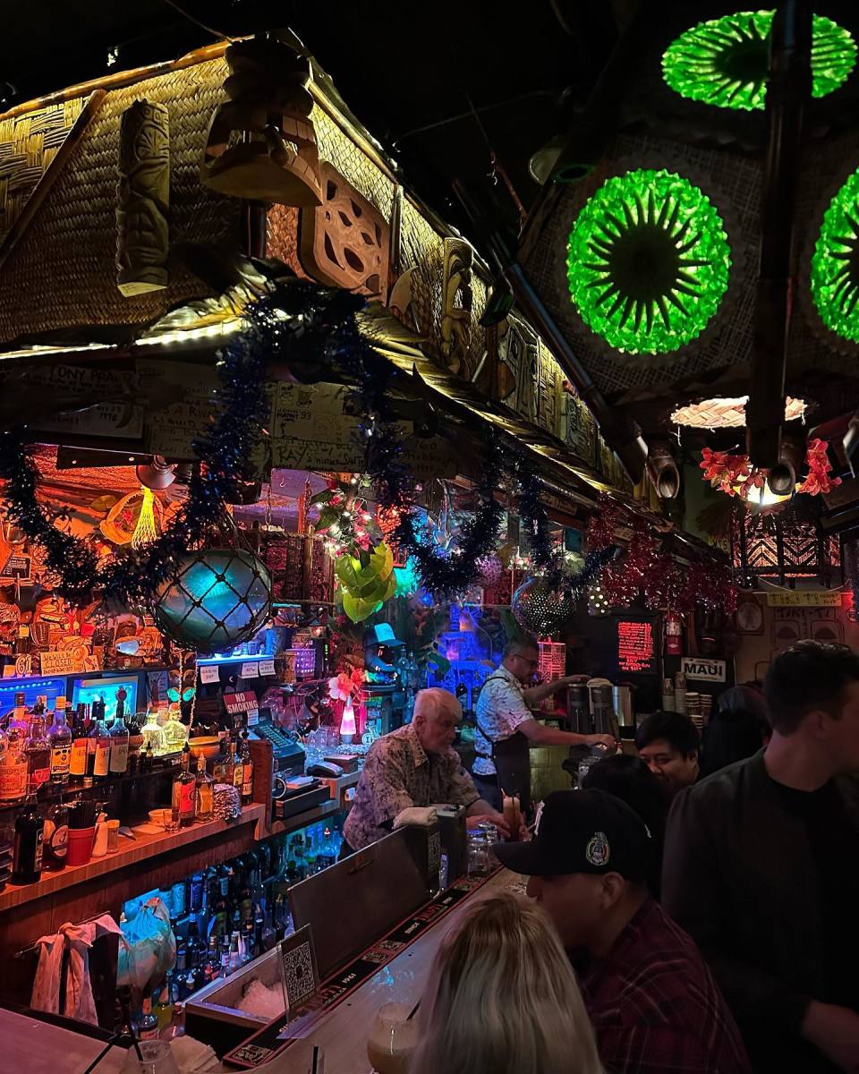 The interior at Tiki Ti's