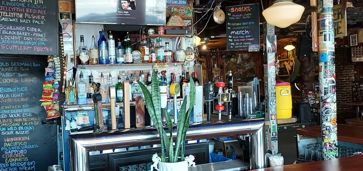 The bar at the Blue Moon in Seattle