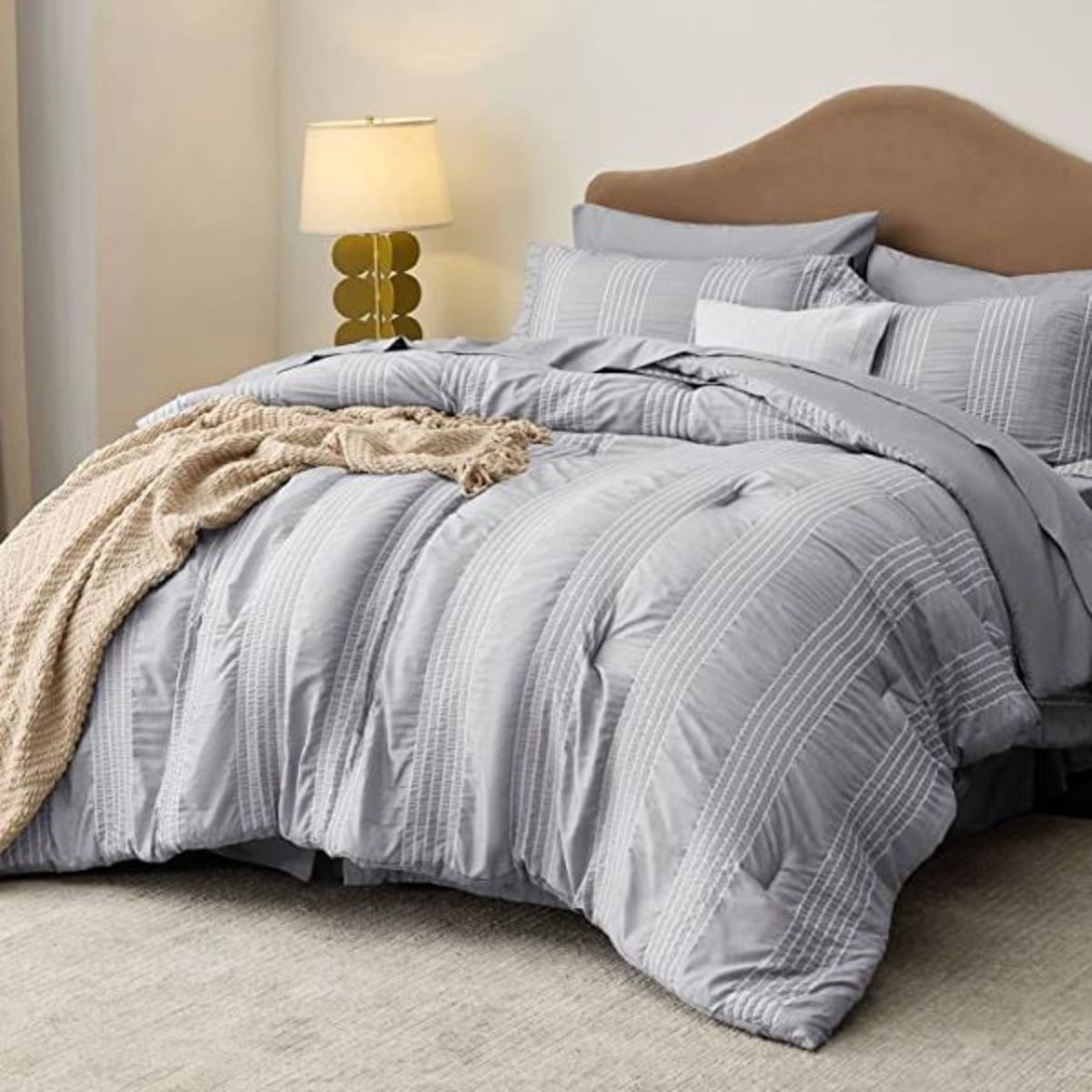 A 7 piece bedsure comforter set is on sale for 48 on amazon men s