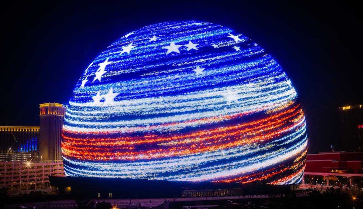 Las Vegas' MSG Sphere Launches With July 4 Spectacular Light Show Men