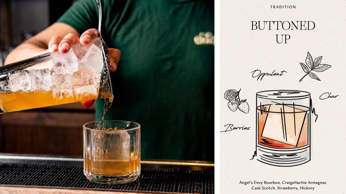 Recipe How to Make a Strawberry Bourbon Cocktail Men