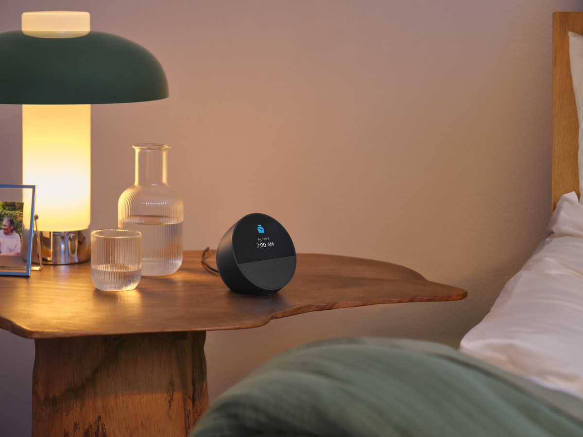 The Echo Spot Smart Alarm Clock Wakes Up Alexa’s Design Men