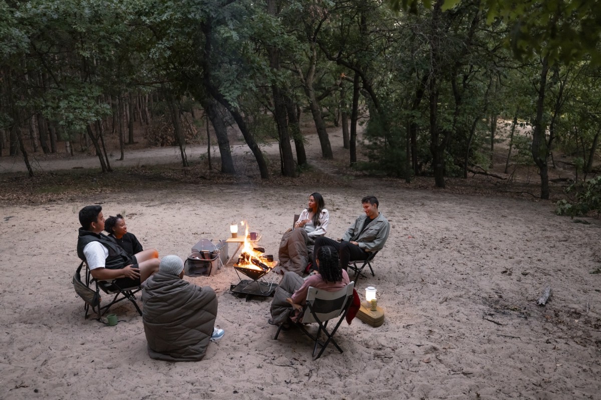 Rumpl x Snow Peak Released the Perfect Campfire Blanket Men s Journal Home Living Handbook