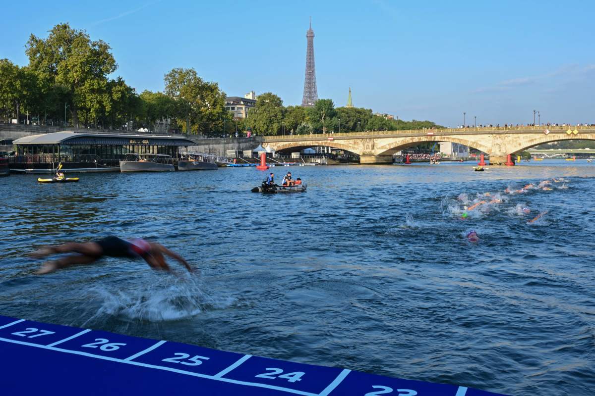 Paris 2024 Olympic Hopefuls Swim in the Seine for First Tests Men's