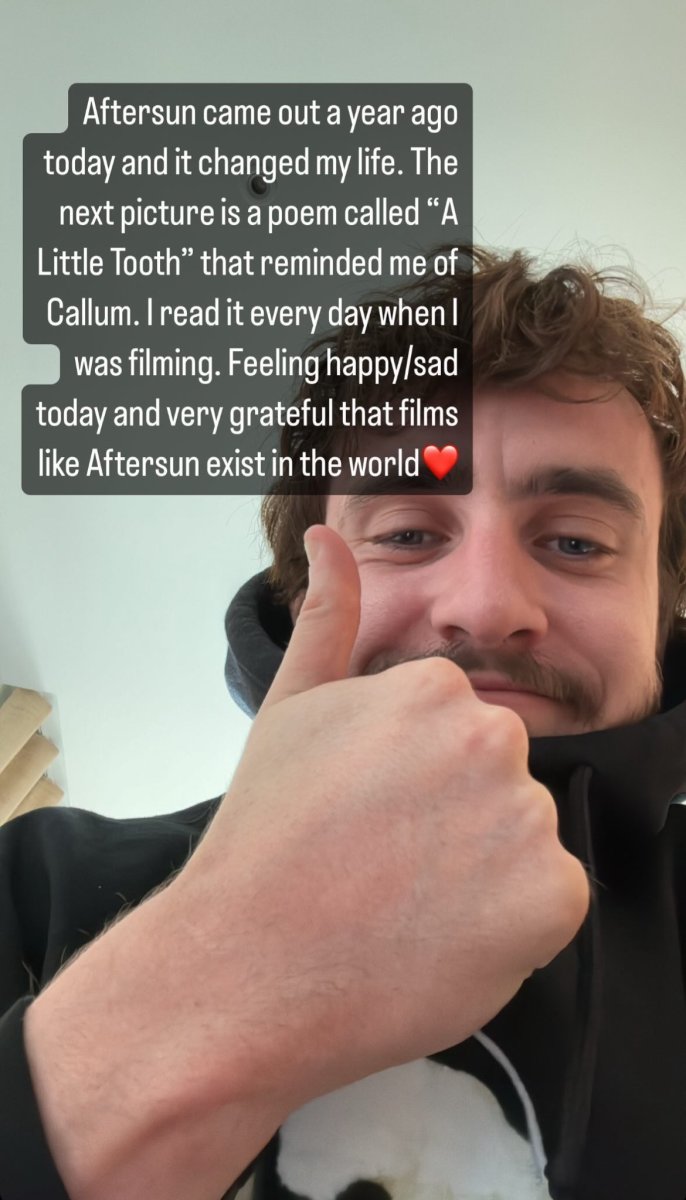 Paul Mescal Shares Emotional Instagram Post For Aftersuns First